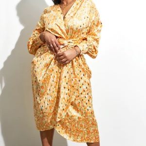 Gold Fleck Midi Vienna Dress